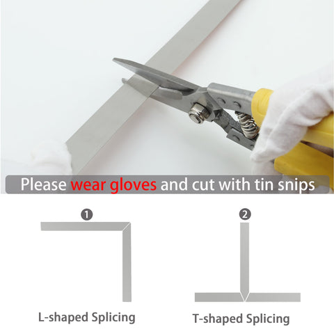 Coengwui brushed-silver molding for mirror edging creates a clean frame
