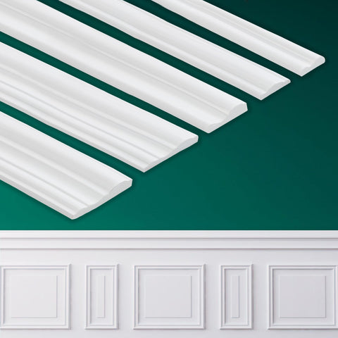 Coengwui peel and stick wall molding in white, 9.8 ft, easy DIY installation