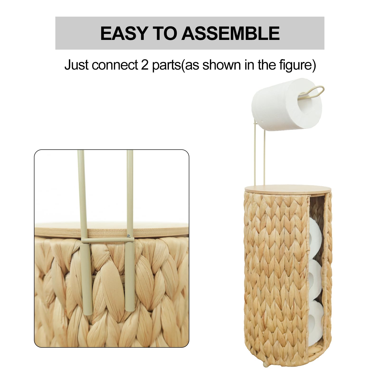 Coeusy natural water hyacinth weave adds warm, eco-friendly texture.