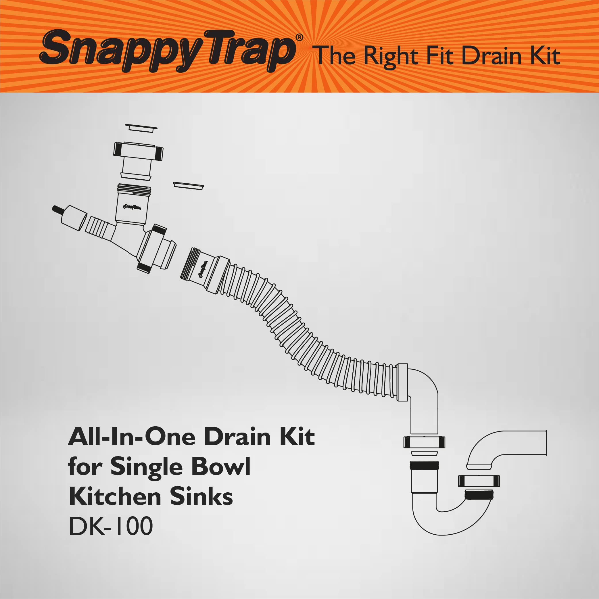 Coflex Snappy Trap DK-100 leak-free connections with premium seals.
