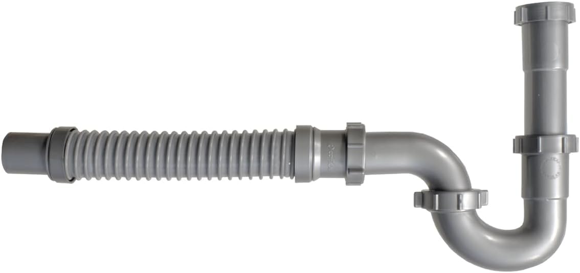 Coflex Snappy Trap overview showing universal P-trap compatibility and tool-free setup.