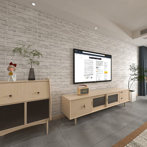 Cohoo Home brick wallpaper kitchen backsplash look for quick renovation