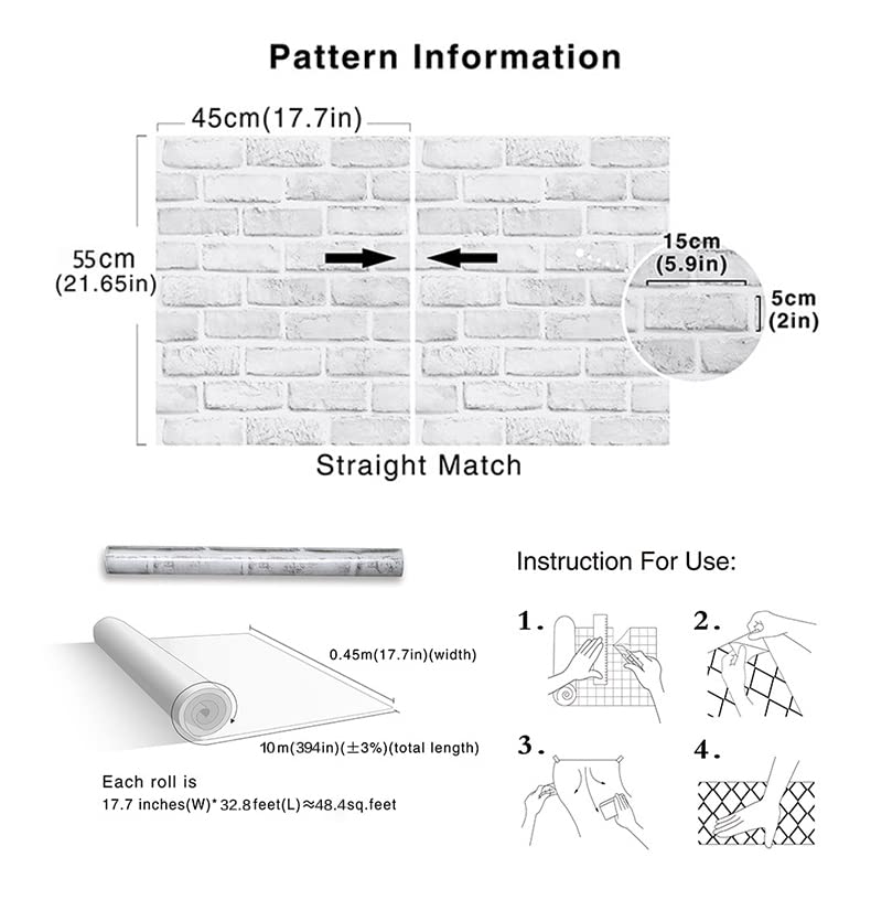 Cohoo Home brick wallpaper removable peel-and-stick backing for easy updates