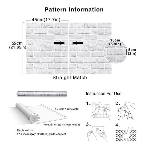 Cohoo Home brick wallpaper removable peel-and-stick backing for easy updates