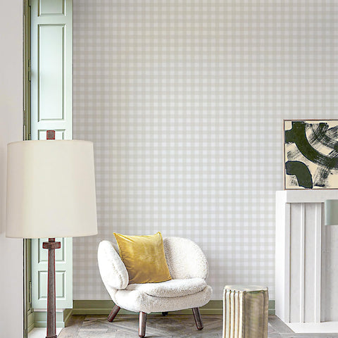 Cohoo Home plaid wallpaper, removable on flat surfaces, fits many rooms.