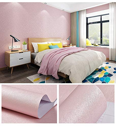 Close-up of pink silk texture adds luxurious depth to walls