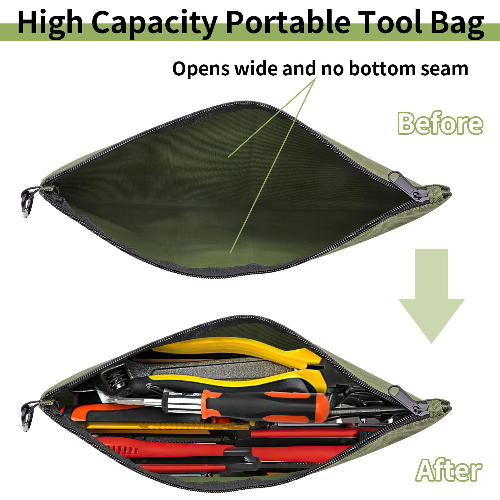 COIDEA Tool Pouch waterproof lining protects contents during projects