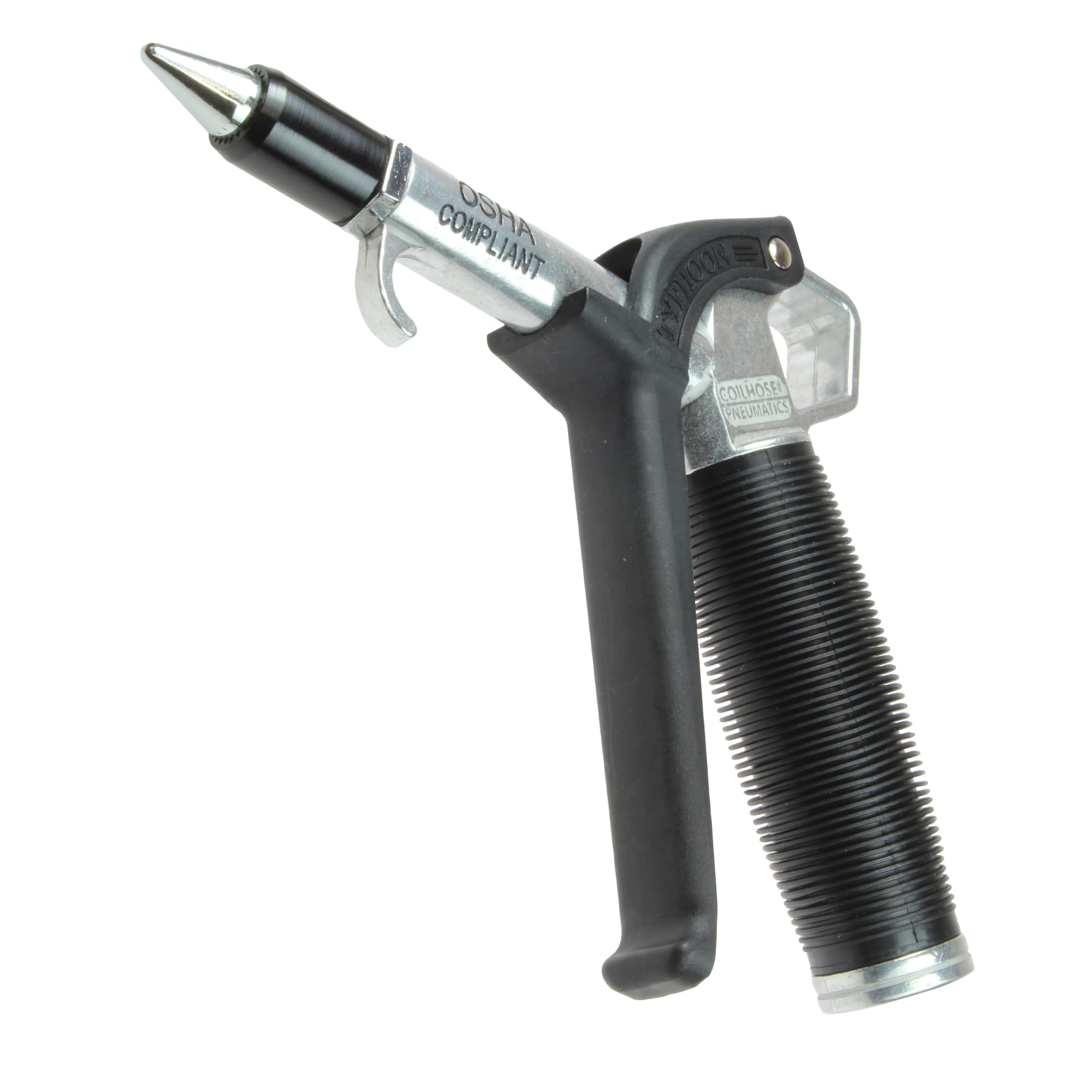 Coilhose Typhoon high-volume blowgun muzzle supports rapid debris clearance