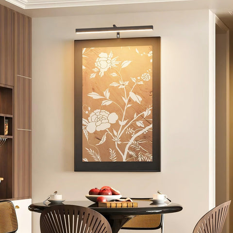 Coinmit dimmable picture light providing customizable illumination.