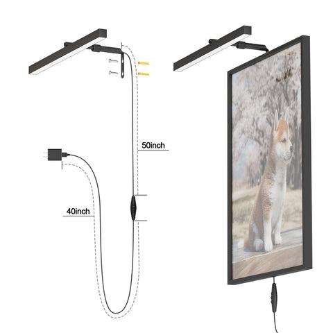 Coinmit wall light with wired switch for simple on/off control.