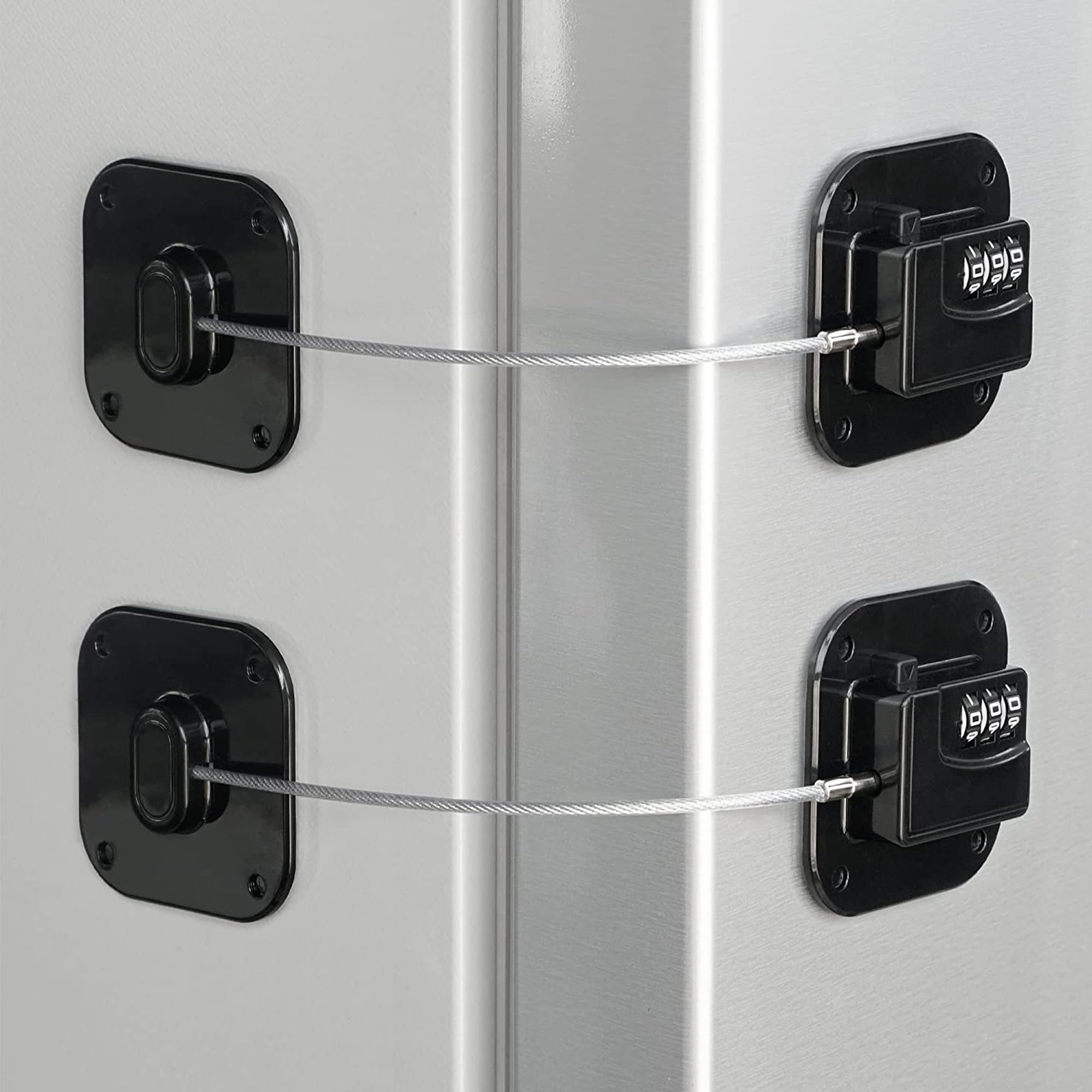 Coipdfty refrigerator lock heavy-duty on cabinet door, drill-free security