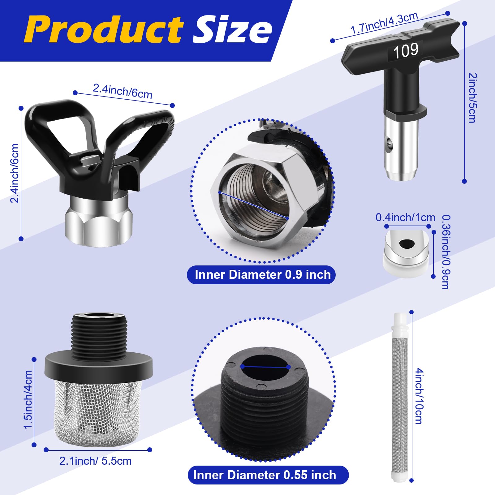 Coitak airless tip 211 enables medium coverage with clean, consistent results.