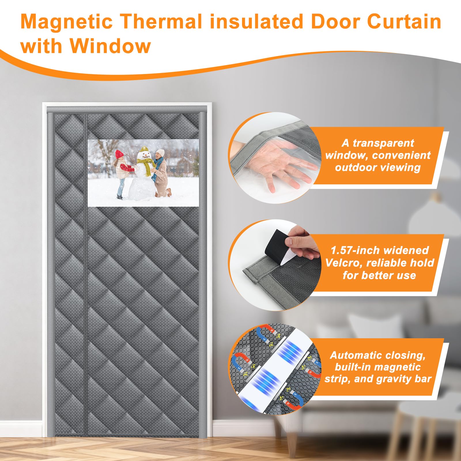 Cojoycs automatic magnetic closure self-closes behind you for hands-free convenience.