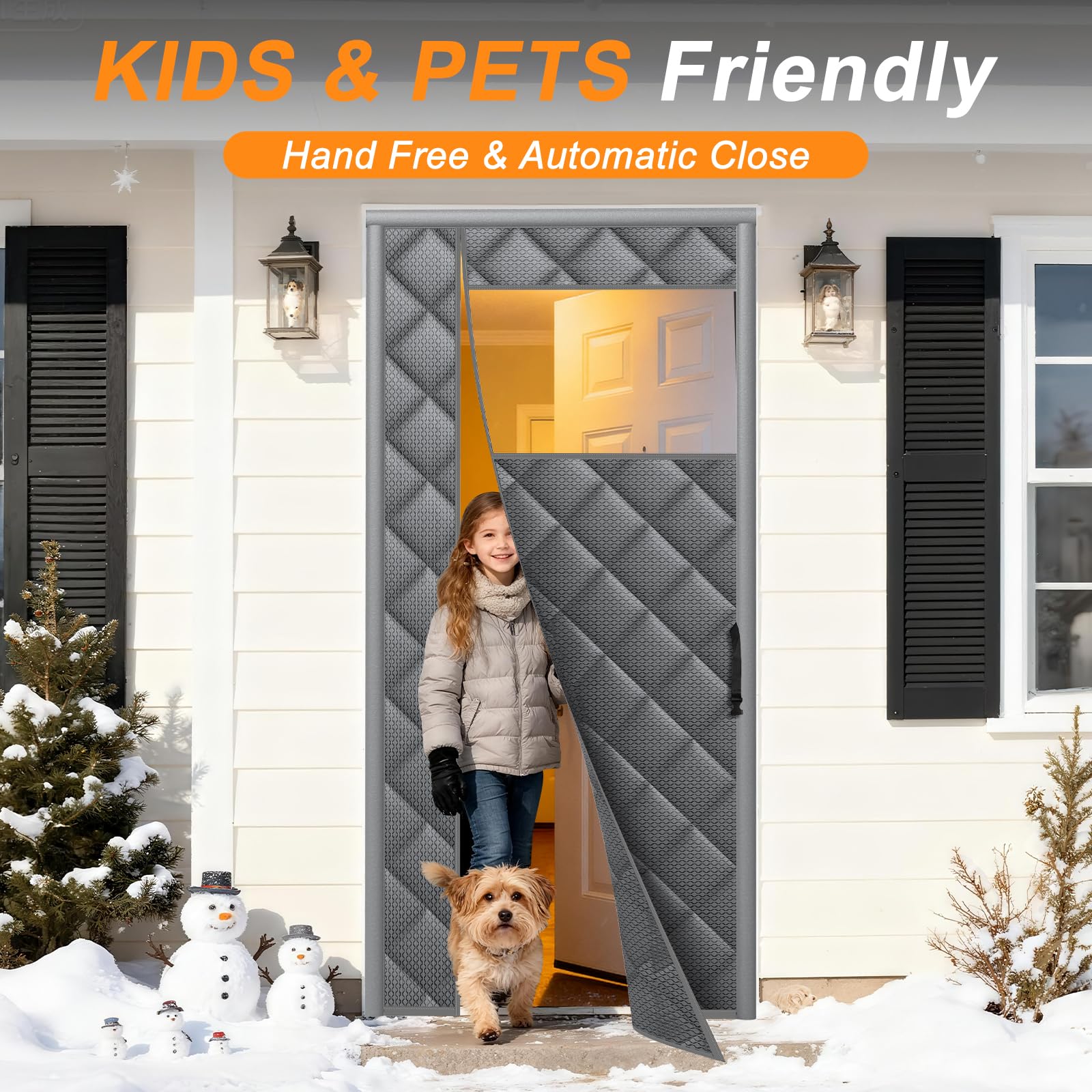 Cojoycs door curtain fits 30x80 doors, with 32x82 frame for easy installation.