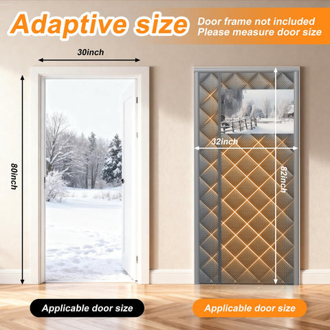 Cojoycs transparent window brightens interiors while maintaining protective draft resistance.