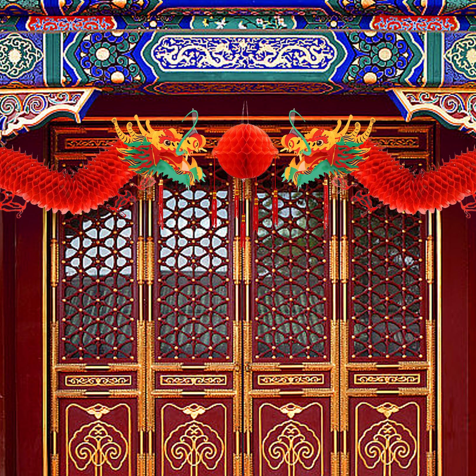 Cokacot 10 red lanterns provide bright, celebratory color for festive spaces.