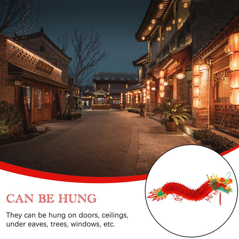 Cokacot red lanterns hanging scene adds warm glow to any room.
