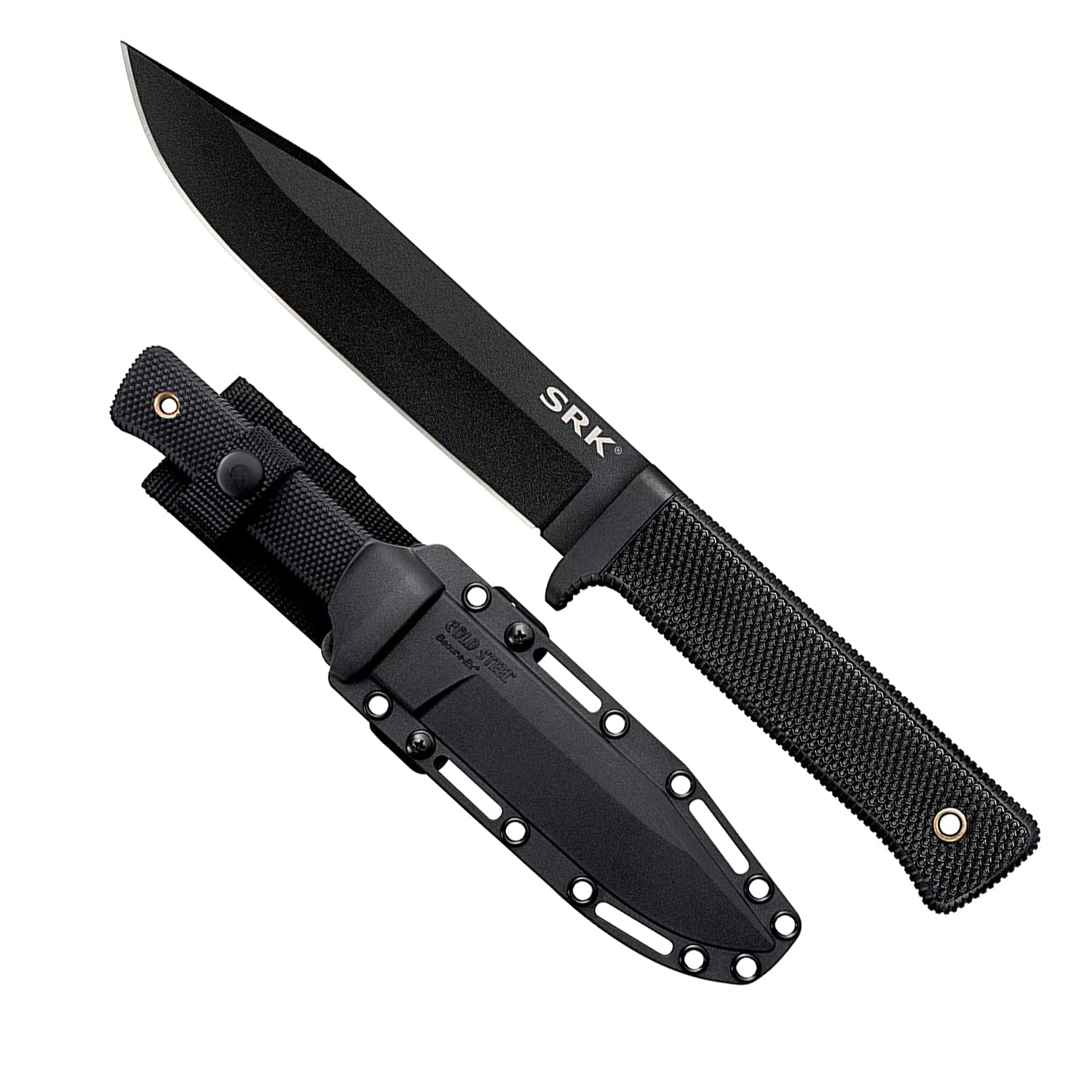 Cold Steel SRK 6in SK-5 blade close-up highlighting toughness and edge retention