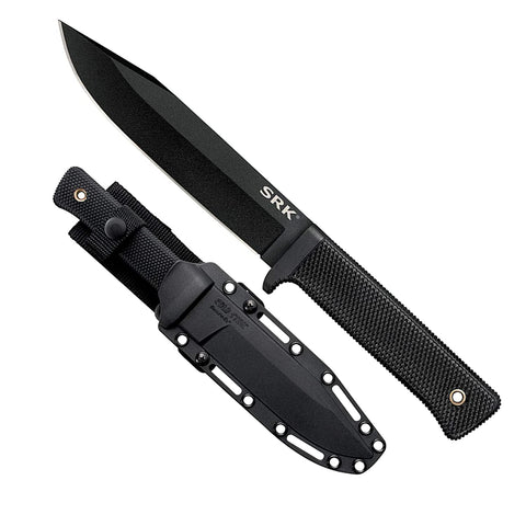 Cold Steel SRK 6in SK-5 blade close-up highlighting toughness and edge retention