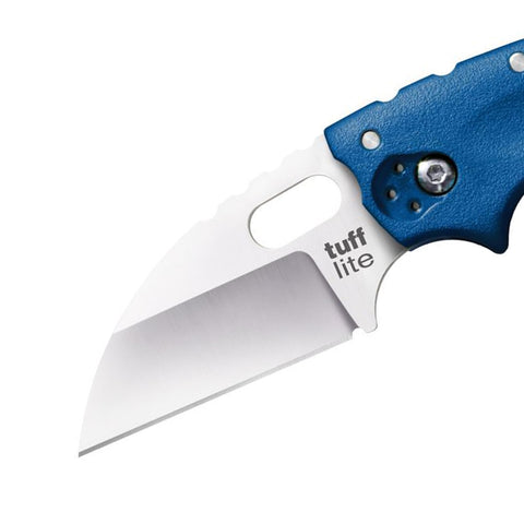 Cold Steel Tuff Lite Plain Blue pocket clip in action for quick access.