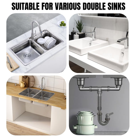 COLDDD complete sink drain kit neatly organized for installation