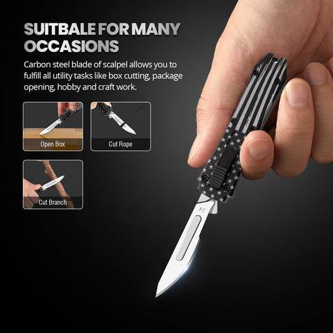 Coldown open-wrap cutting capability for packing and mail tasks.