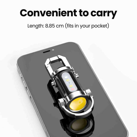 Coliatik COB side lights with red-blue strobe increase visibility in crowds.