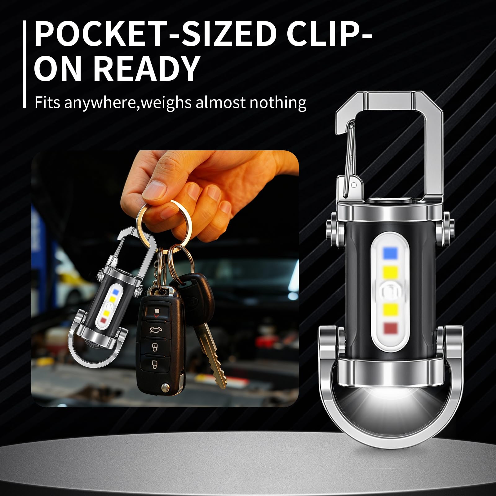Coliatik Type-C rechargeable design lets you charge devices on the go.