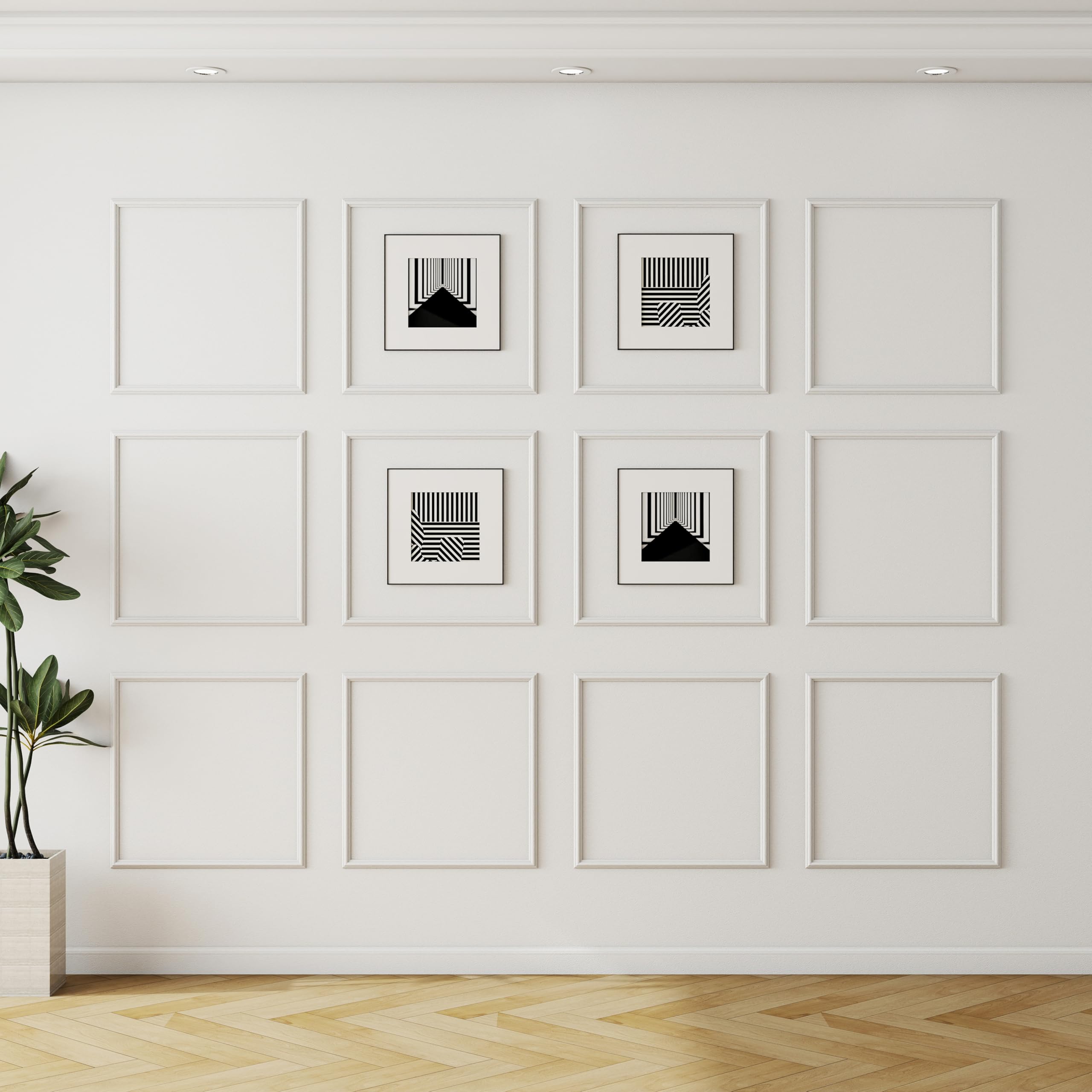 Colingmill 12-set accent wall molding kit for easy DIY upgrades.