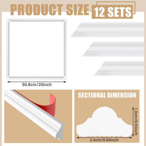 Colingmill pre-cut peel-and-stick molding showcased for quick wall updates.