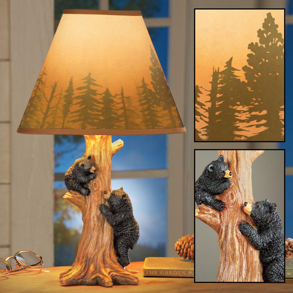 Collections Etc woodland ambience created by lamp in dimmed light