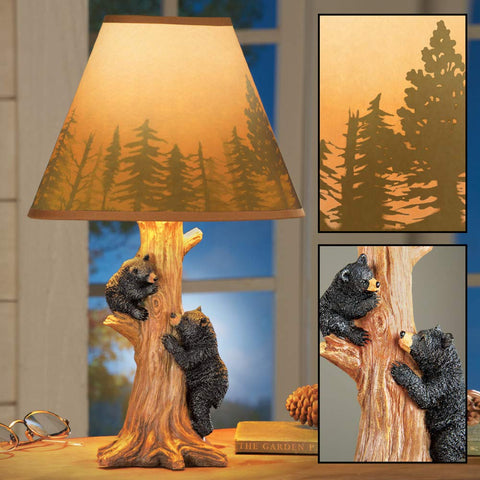 Collections Etc woodland ambience created by lamp in dimmed light