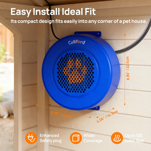Remote 24H timer on Colliford dog house heater for flexible heating