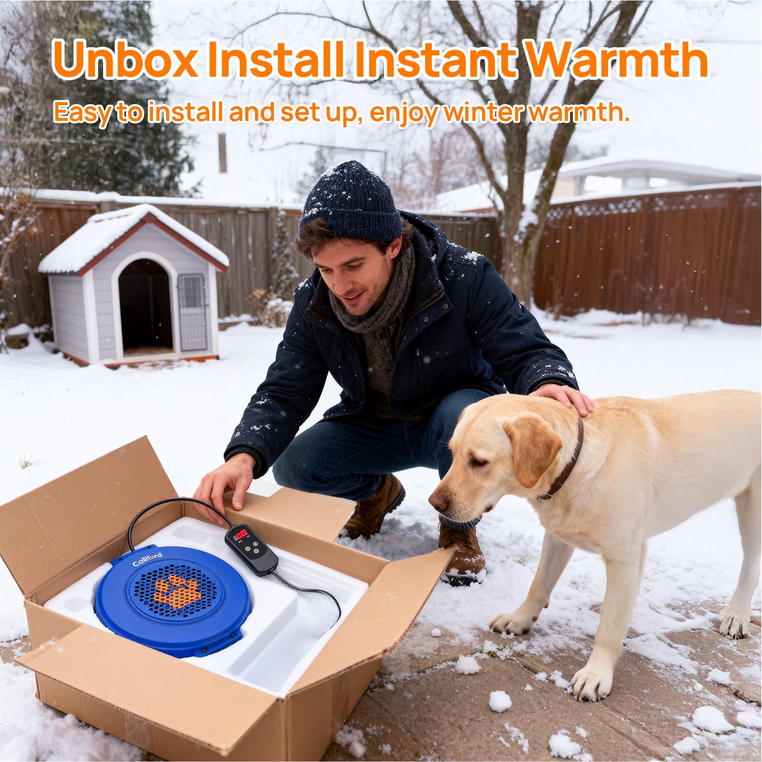 Compact design Colliford 500W dog house heater fits tight spaces