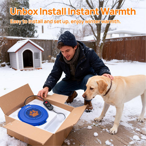 Compact design Colliford 500W dog house heater fits tight spaces