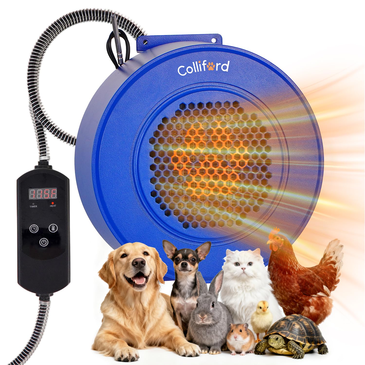 Colliford 500W dog house heater with thermostat for precise warmth