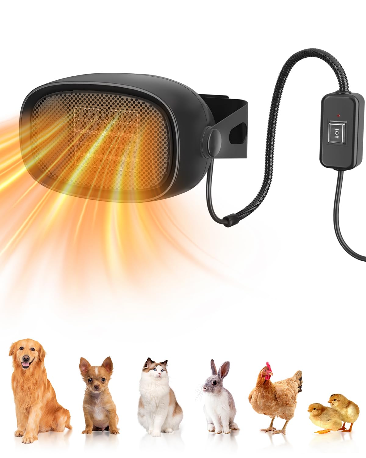 Colliford dog house heater front view for outdoor warmth