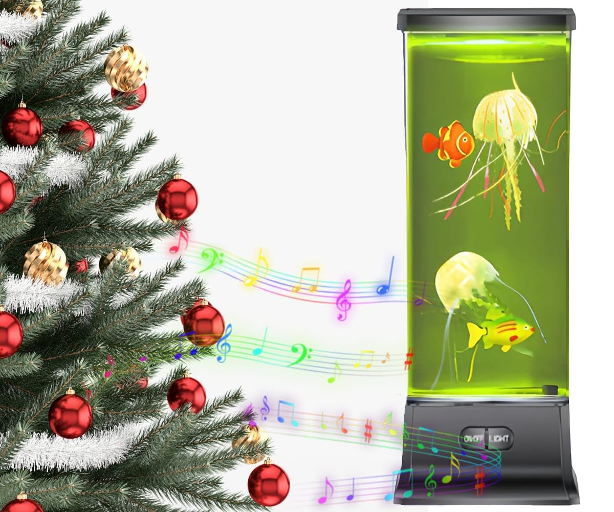 COLORLIFE jellyfish-lamp as desk decor enhances space with calming ambience.