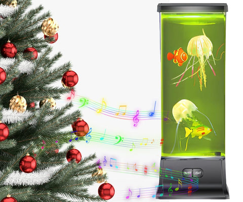 COLORLIFE jellyfish-lamp as desk decor enhances space with calming ambience.