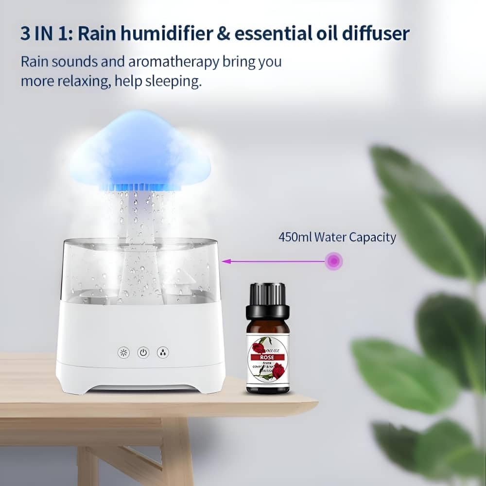 COLORLIFE rain-sound white noise feature supports relaxed sleep.