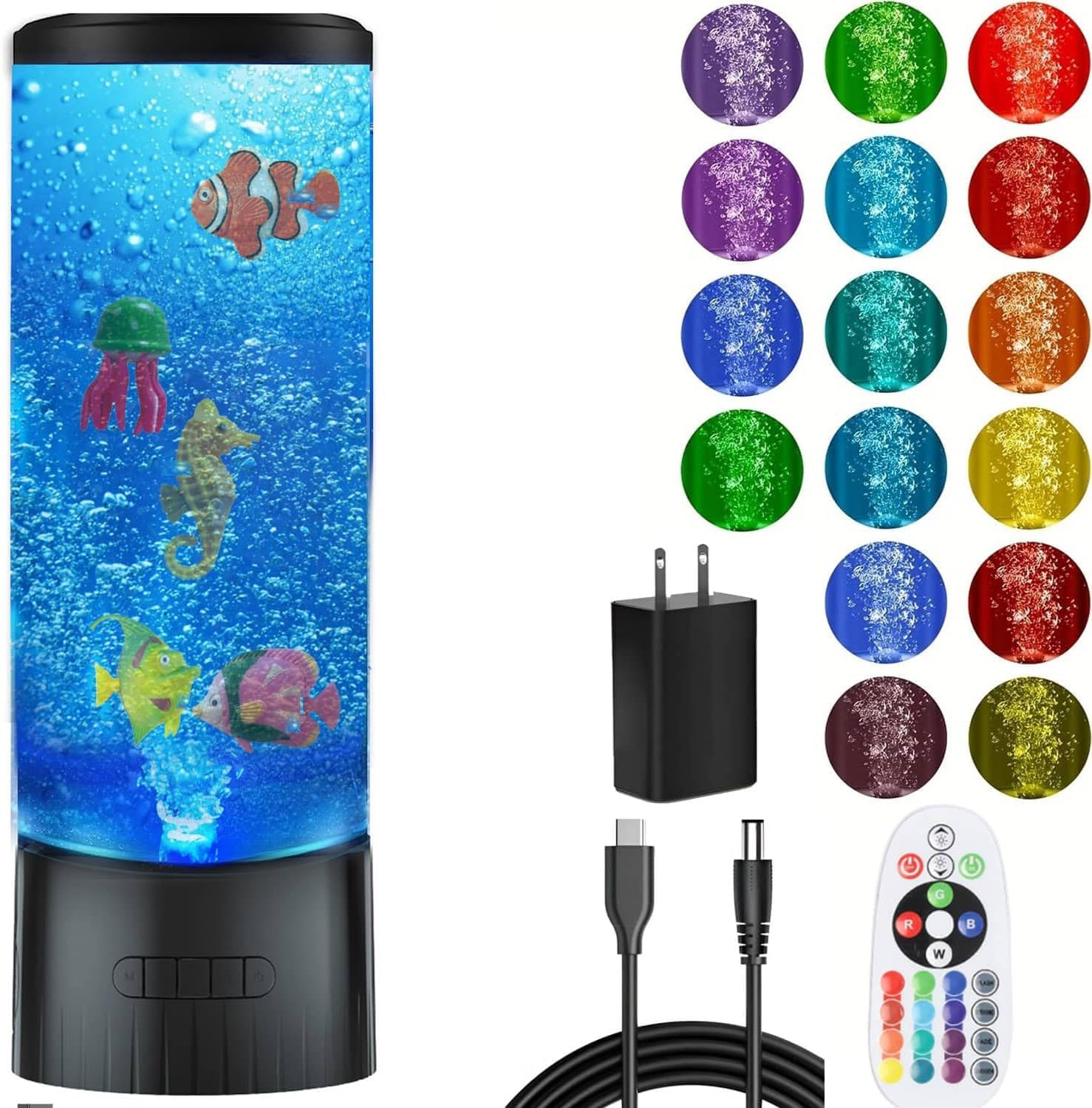 ColorLife bubble tube lamp with aquarium effect for calming ambiance