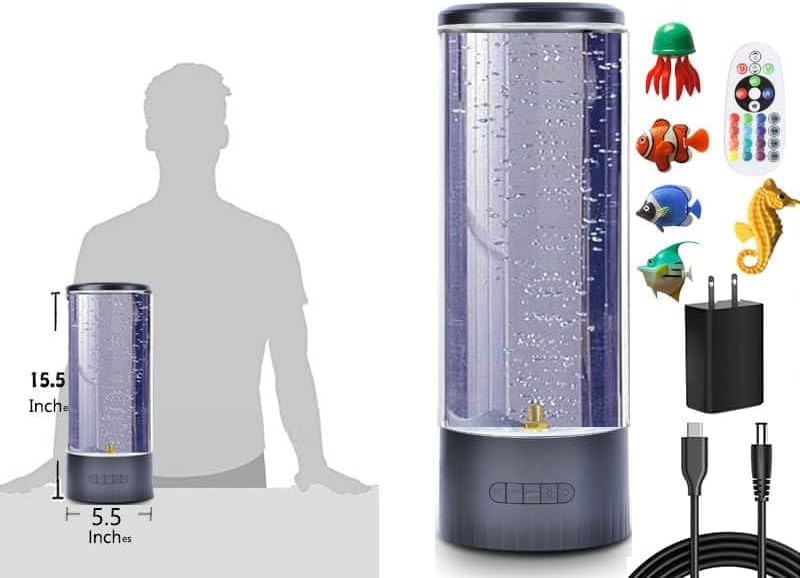 ColorLife bubble tube lamp shows dynamic fish movement and bubbles