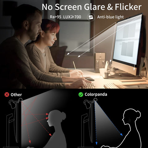 Colorpanda monitor light bar dimmable 2700-6500K for customized ambience