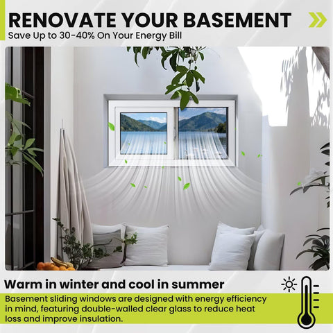 COLORPAPA basement window removable-screen simplifies cleaning and maintenance.