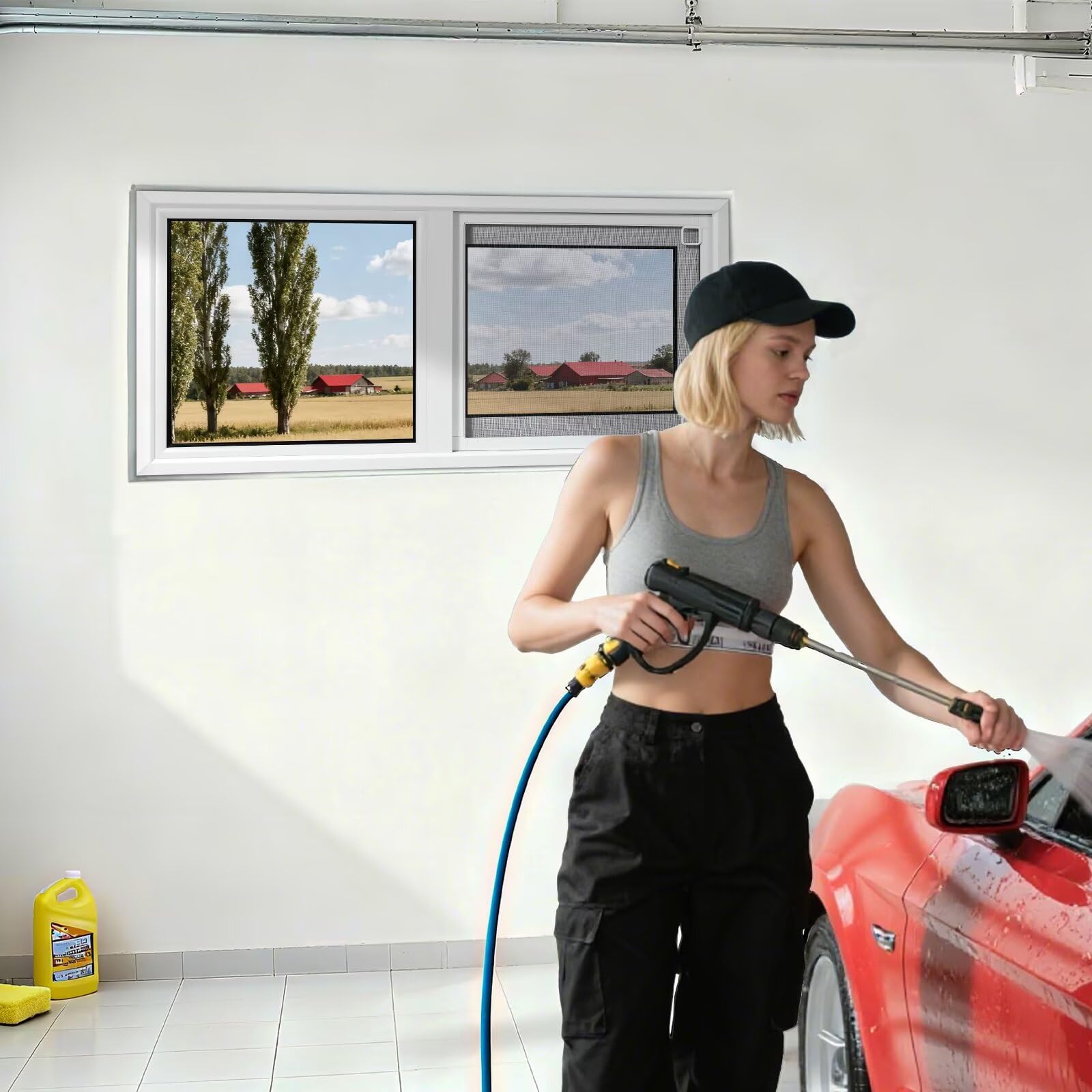 COLORPAPA basement window versatile-use fits barns, greenhouses, garages.