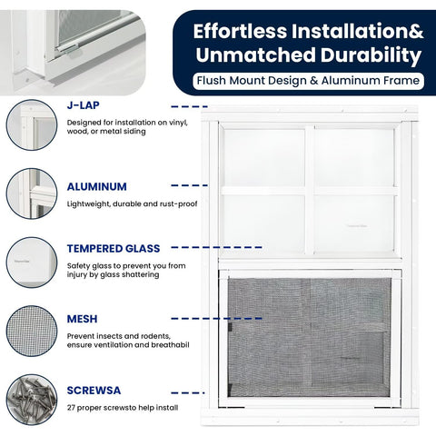 COLORPAPA shed window fiberglass-screen allows breeze while blocking insects