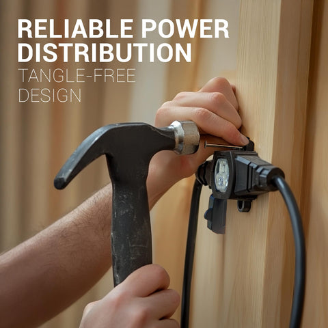 Colsen three-prong 15A design suits high-wattage tools.