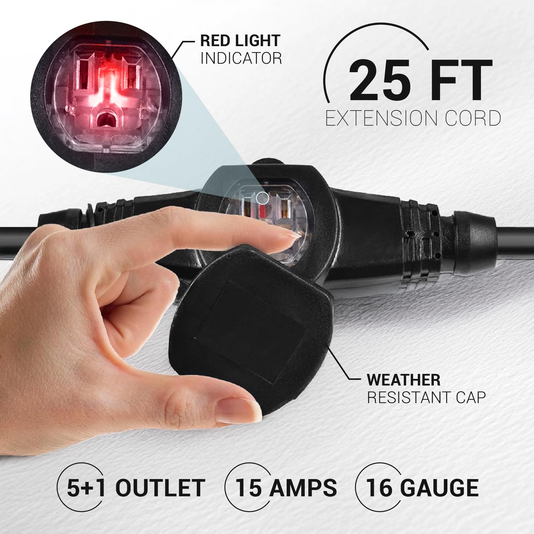 Colsen outlet caps protect outlets from debris for outdoor setups.