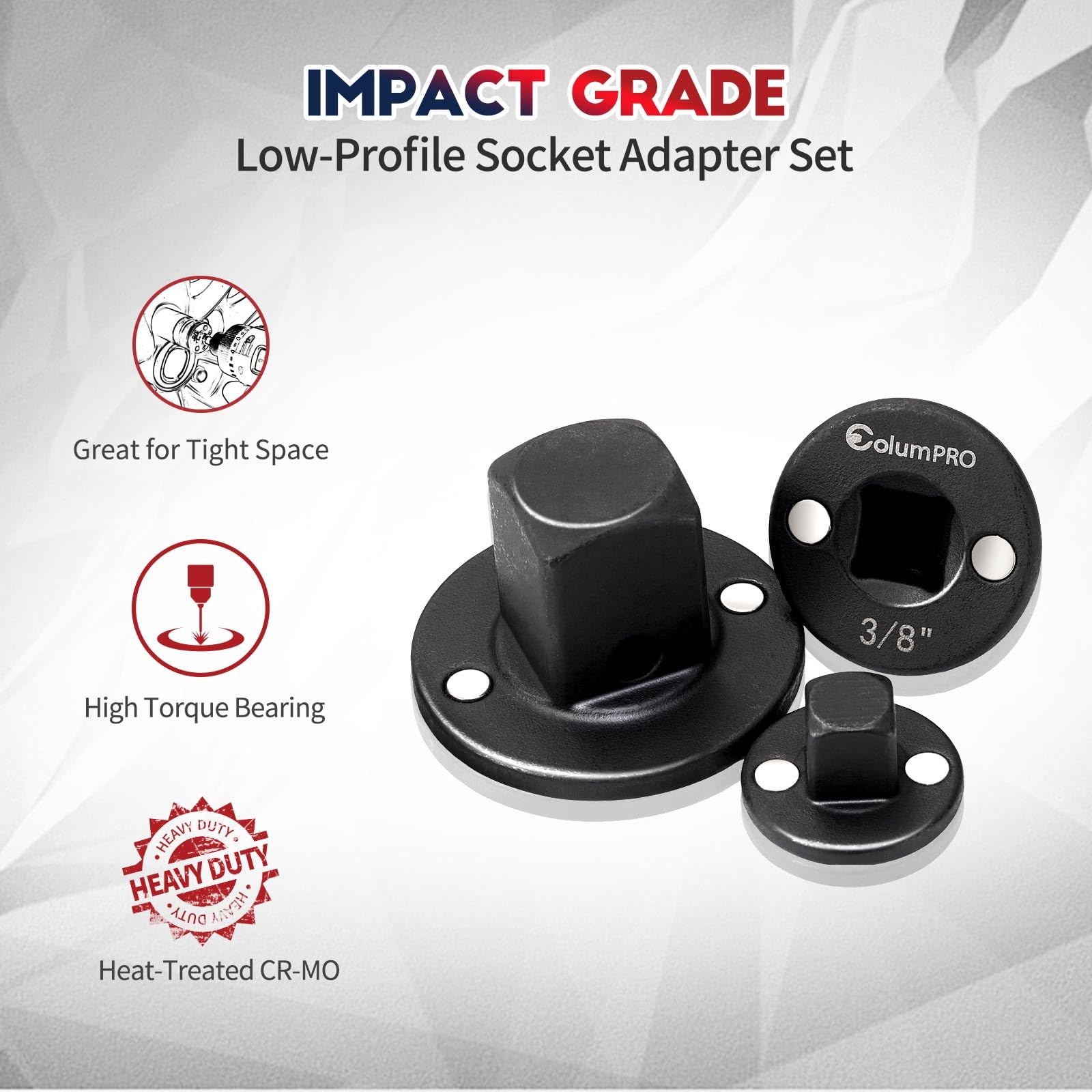 ColumPRO magnetic retention closeup shows secure socket hold.