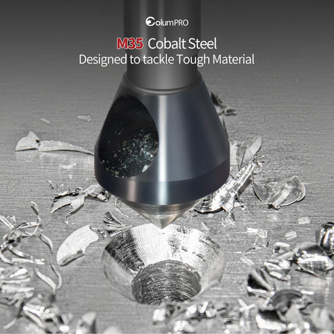 ColumPRO cobalt countersink 10-15mm bit for precise copper chamfer.